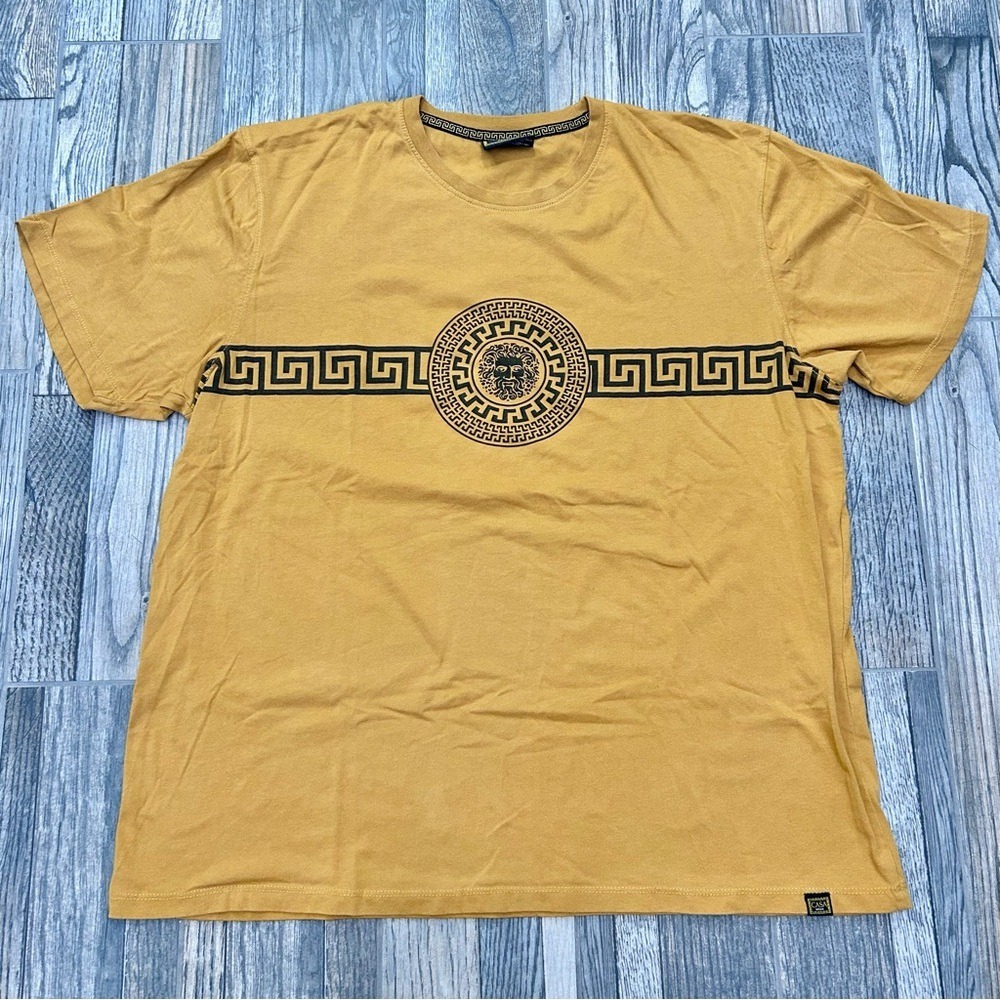 🔥🔥 CASA MODA COUTURE Gold Medusa Designer Graphic Tee 2XP‎
